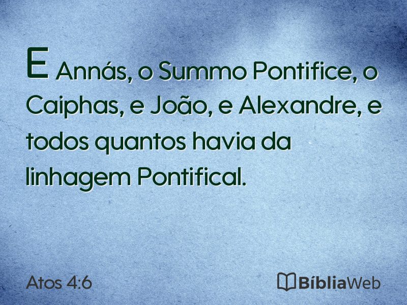 Atos 4:6 em imagem para compartilhar