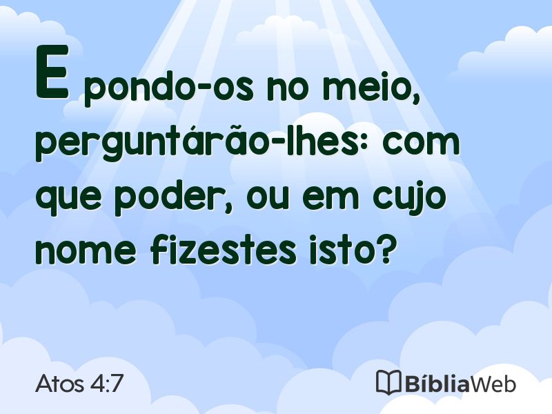 Atos 4:7 em imagem para compartilhar