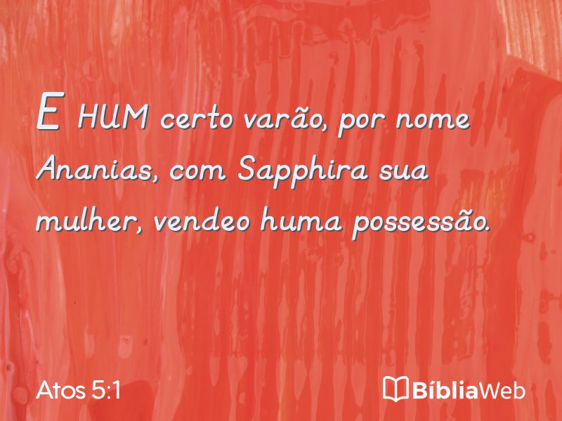 Atos 5:1 em imagem para compartilhar