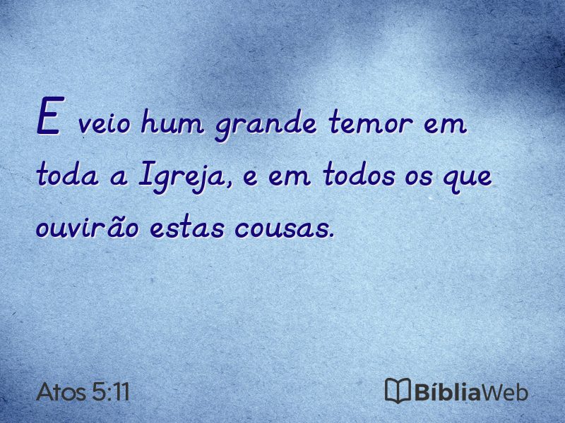 Atos 5:11 em imagem para compartilhar