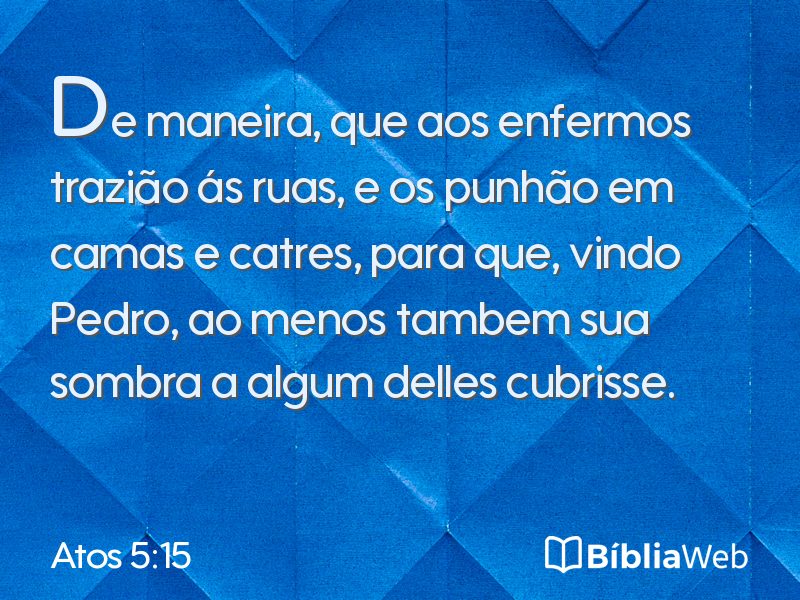 Atos 5:15 em imagem para compartilhar
