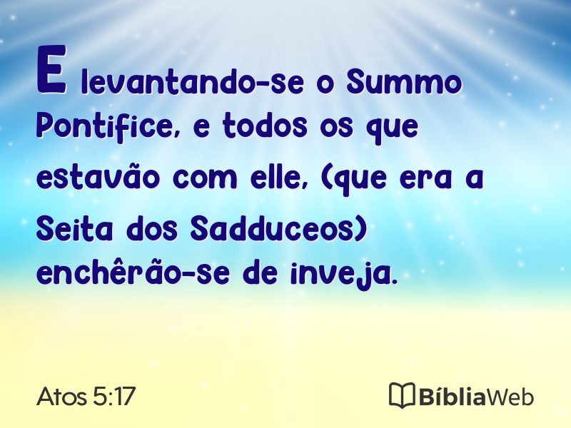 Atos 5:17 em imagem para compartilhar