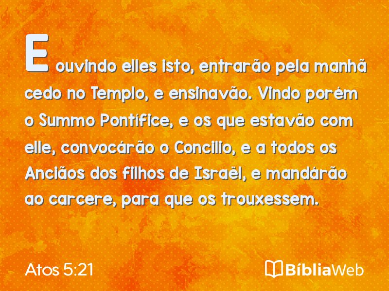 Atos 5:21 em imagem para compartilhar