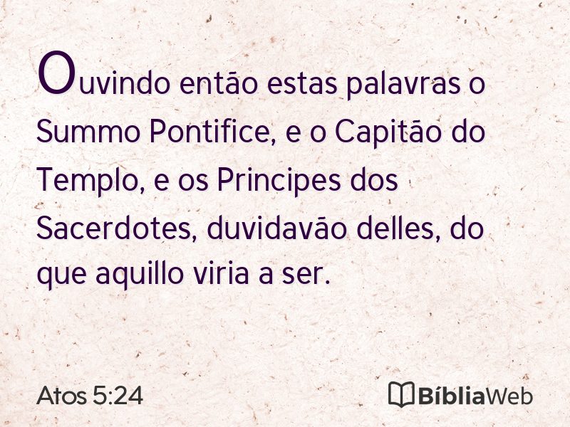 Atos 5:24 em imagem para compartilhar