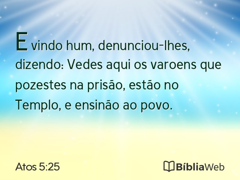 Atos 5:25 em imagem para compartilhar