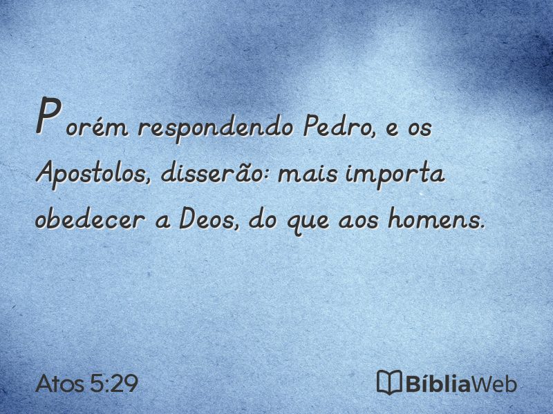 Atos 5:29 em imagem para compartilhar