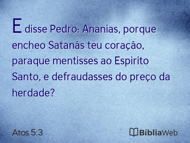 Atos 5:3 em imagem para compartilhar