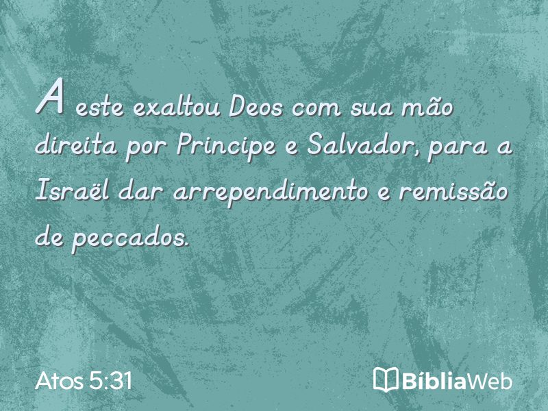 Atos 5:31 em imagem para compartilhar