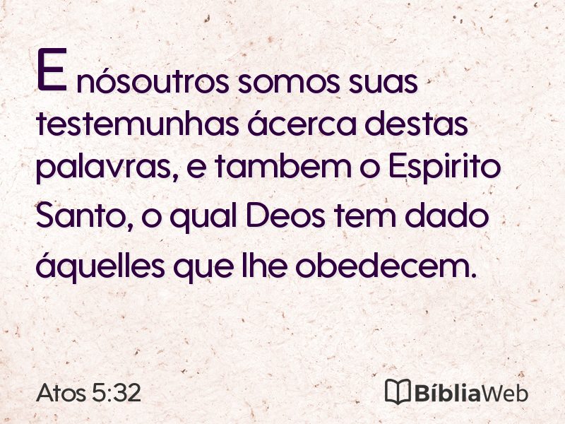 Atos 5:32 em imagem para compartilhar