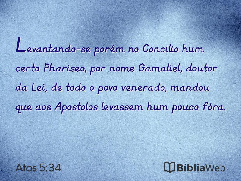 Atos 5:34 em imagem para compartilhar