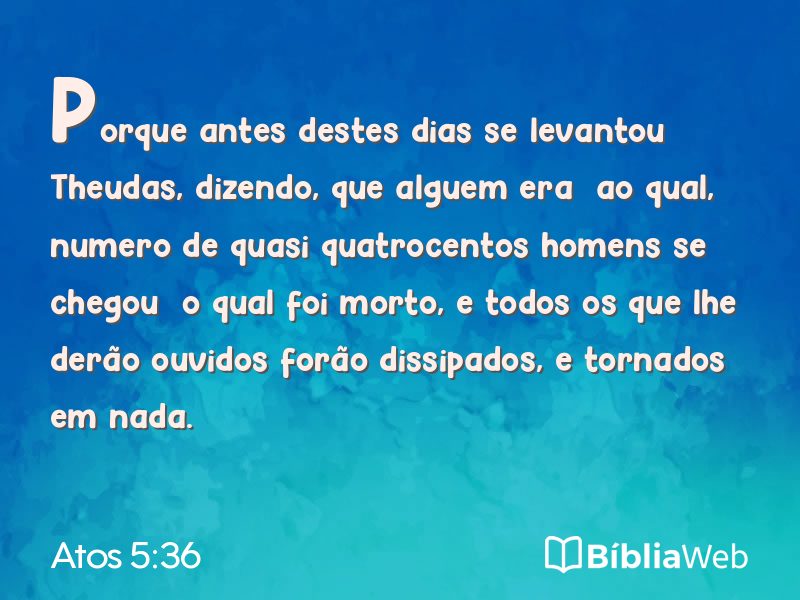 Atos 5:36 em imagem para compartilhar