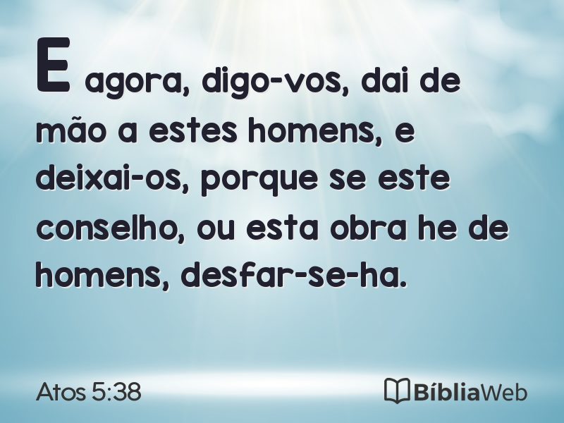Atos 5:38 em imagem para compartilhar
