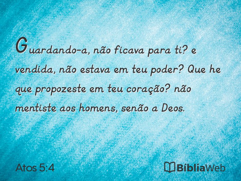 Atos 5:4 em imagem para compartilhar