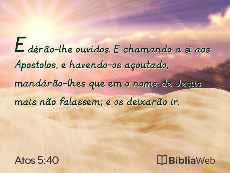Atos 5:40 em imagem para compartilhar