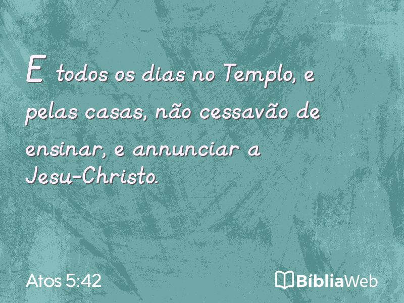 Atos 5:42 em imagem para compartilhar