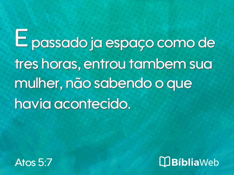 Atos 5:7 em imagem para compartilhar