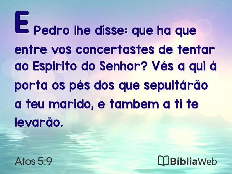 Atos 5:9 em imagem para compartilhar