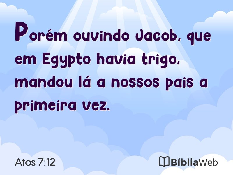 Atos 7:12 em imagem para compartilhar