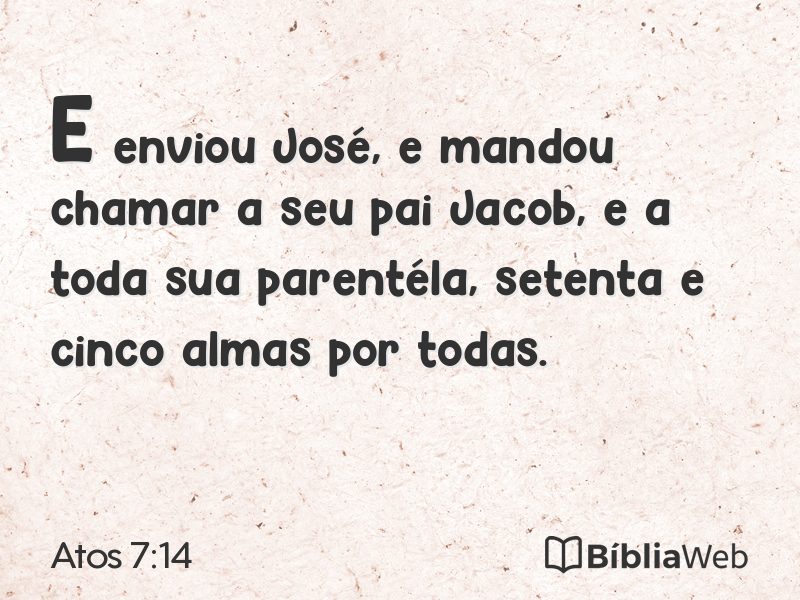 Atos 7:14 em imagem para compartilhar