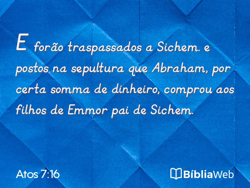 Atos 7:16 em imagem para compartilhar