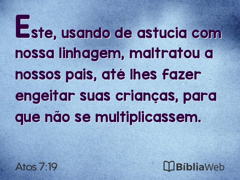 Atos 7:19 em imagem para compartilhar