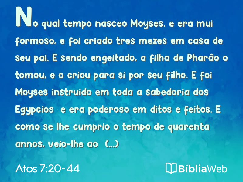 Atos 7:20-44 em imagem para compartilhar