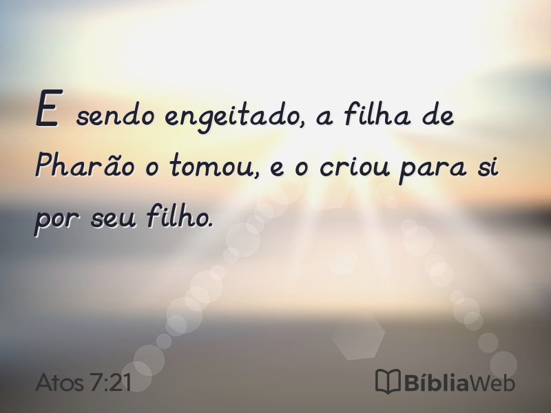Atos 7:21 em imagem para compartilhar