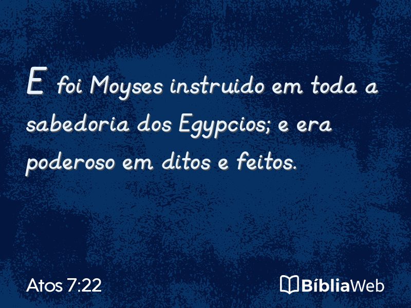 Atos 7:22 em imagem para compartilhar