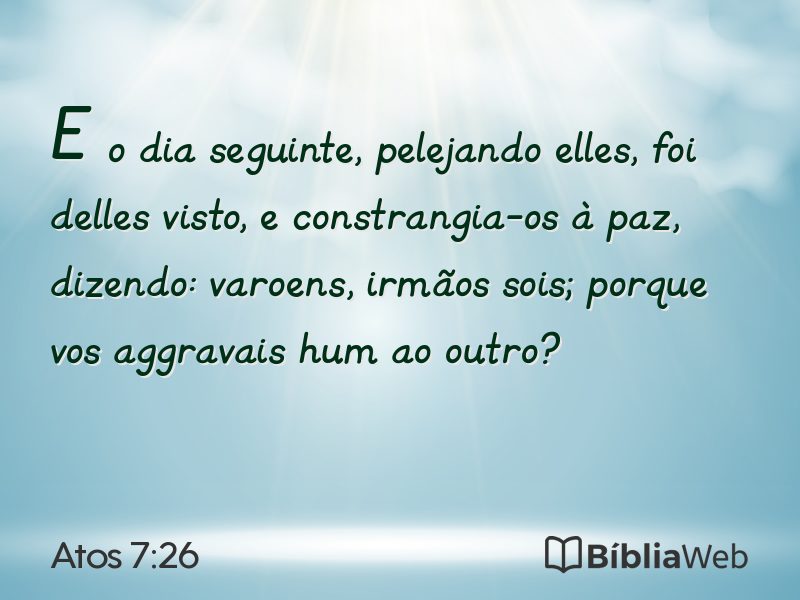 Atos 7:26 em imagem para compartilhar