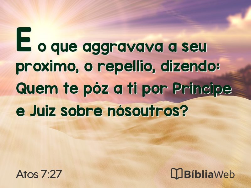 Atos 7:27 em imagem para compartilhar