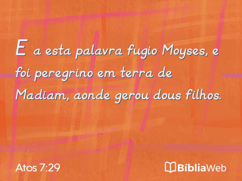 Atos 7:29 em imagem para compartilhar