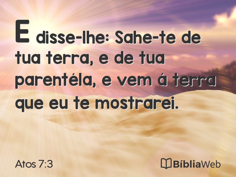 Atos 7:3 em imagem para compartilhar