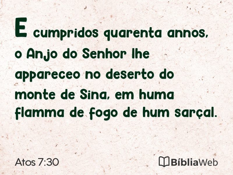 Atos 7:30 em imagem para compartilhar