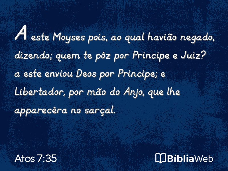 Atos 7:35 em imagem para compartilhar
