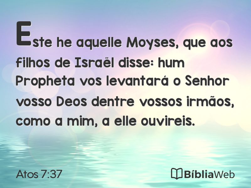 Atos 7:37 em imagem para compartilhar