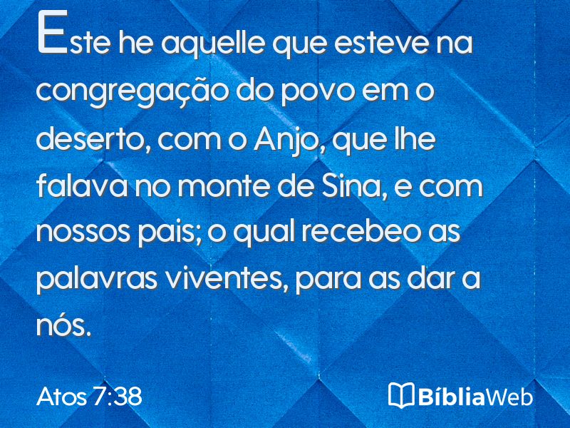 Atos 7:38 em imagem para compartilhar