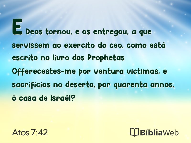 Atos 7:42 em imagem para compartilhar