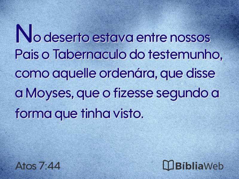 Atos 7:44 em imagem para compartilhar