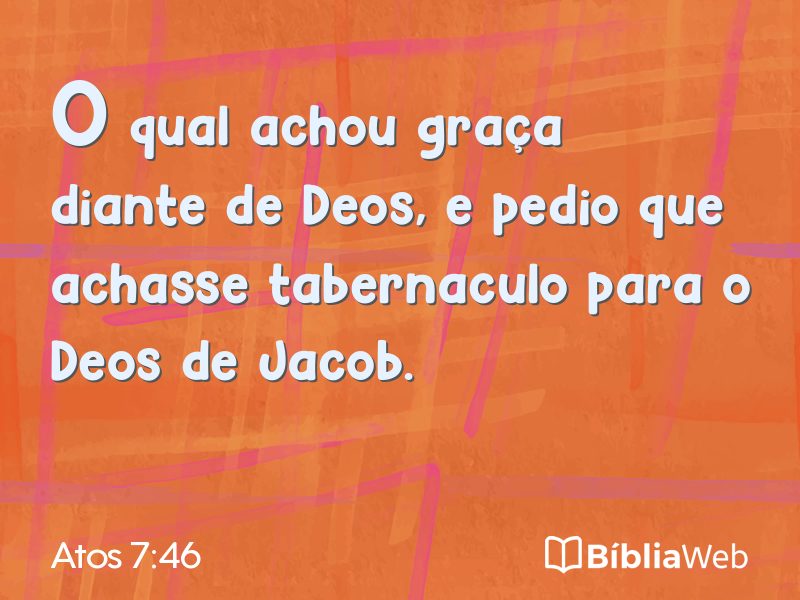 Atos 7:46 em imagem para compartilhar