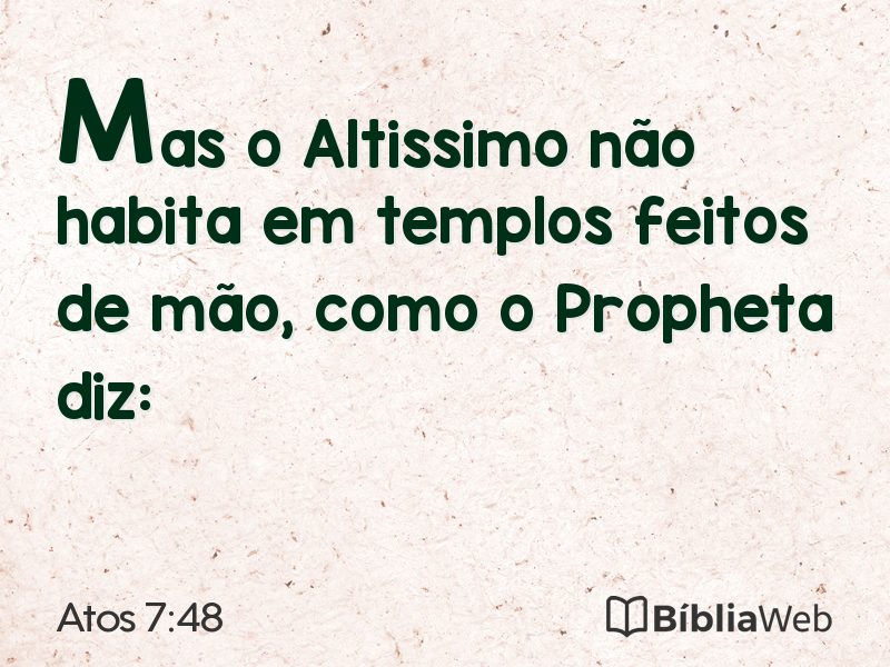 Atos 7:48 em imagem para compartilhar