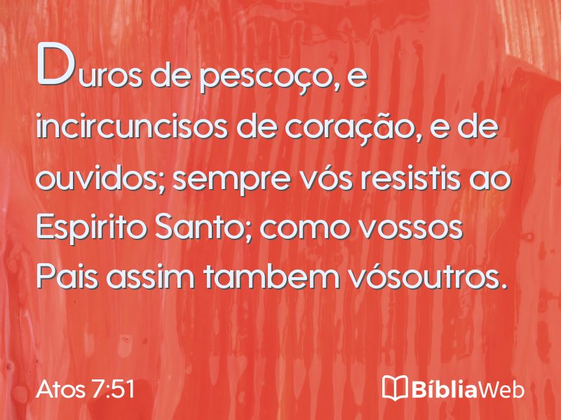 Atos 7:51 em imagem para compartilhar