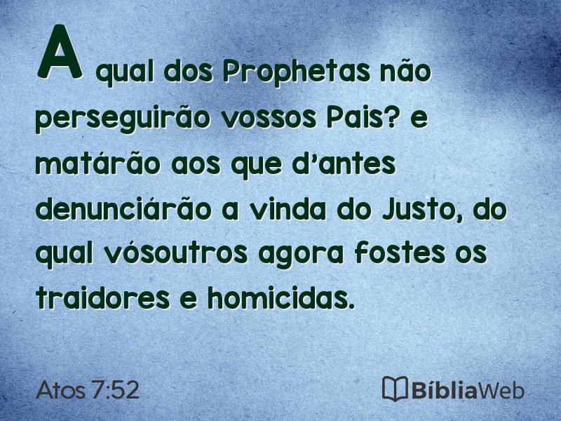 Atos 7:52 em imagem para compartilhar