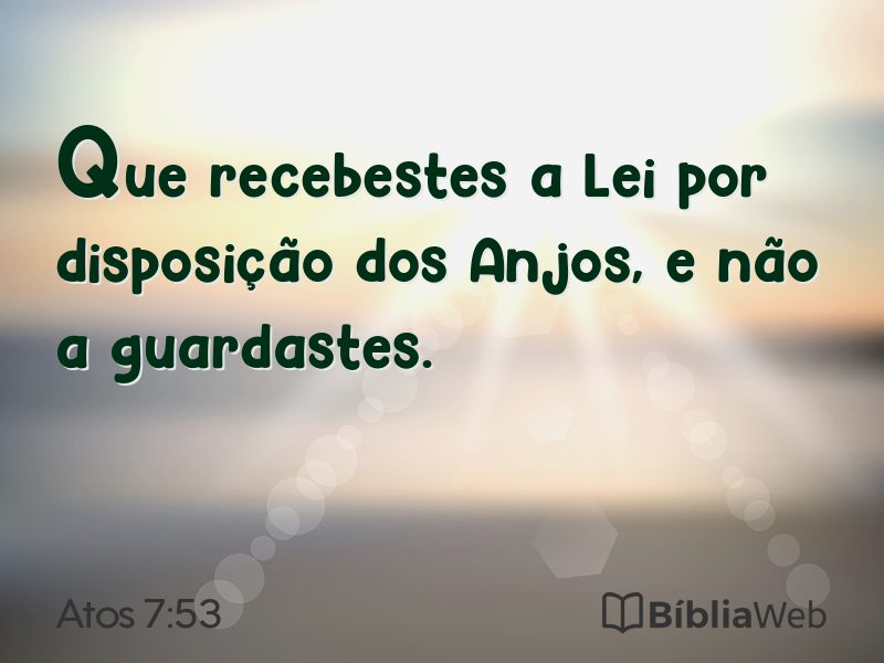 Atos 7:53 em imagem para compartilhar