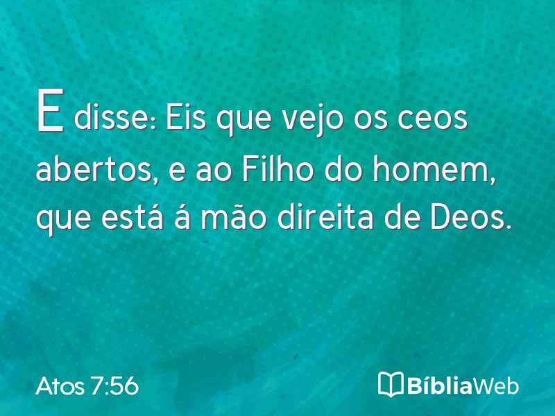 Atos 7:56 em imagem para compartilhar