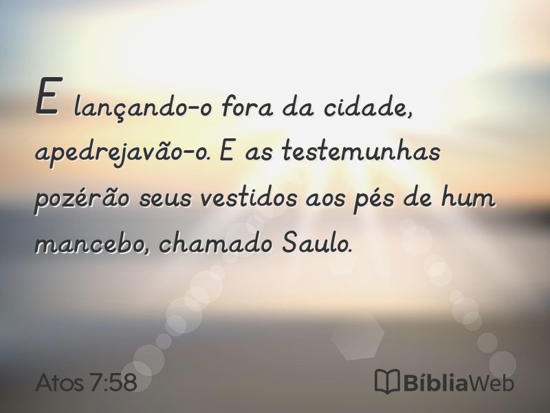 Atos 7:58 em imagem para compartilhar