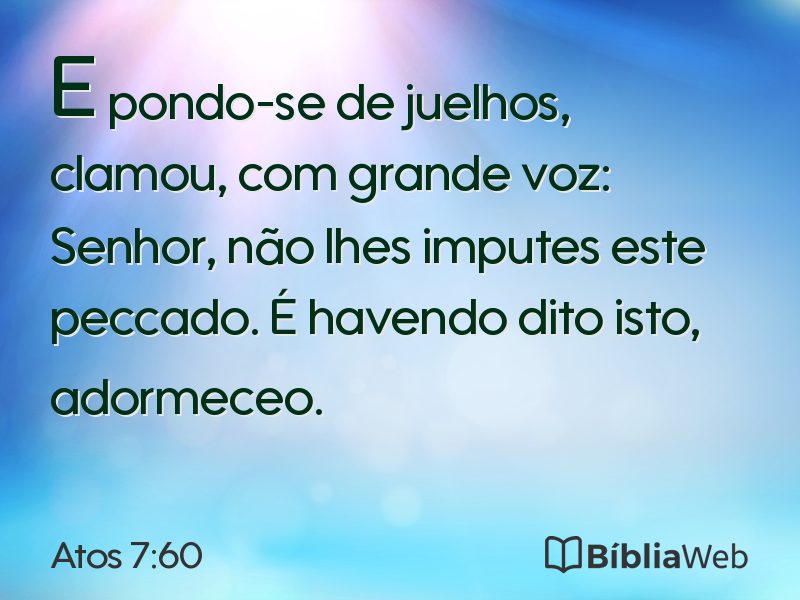 Atos 7:60 em imagem para compartilhar