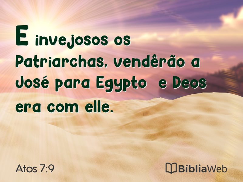 Atos 7:9 em imagem para compartilhar