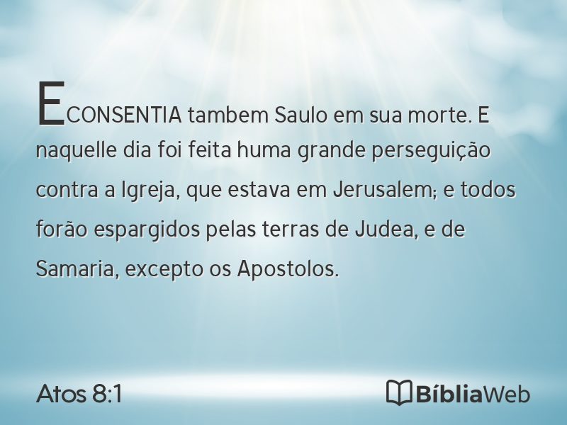 Atos 8:1 em imagem para compartilhar