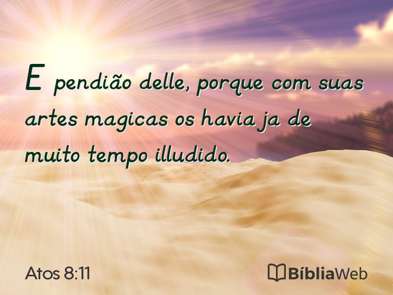 Atos 8:11 em imagem para compartilhar