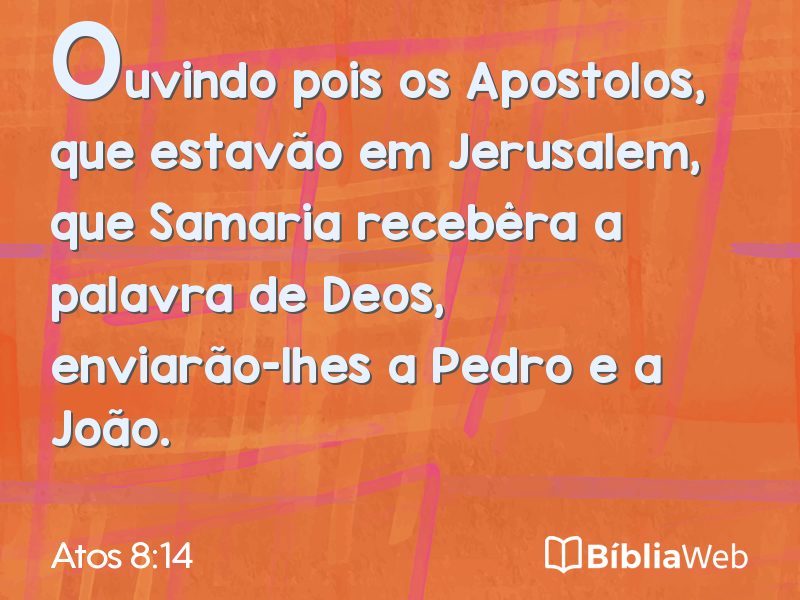 Atos 8:14 em imagem para compartilhar